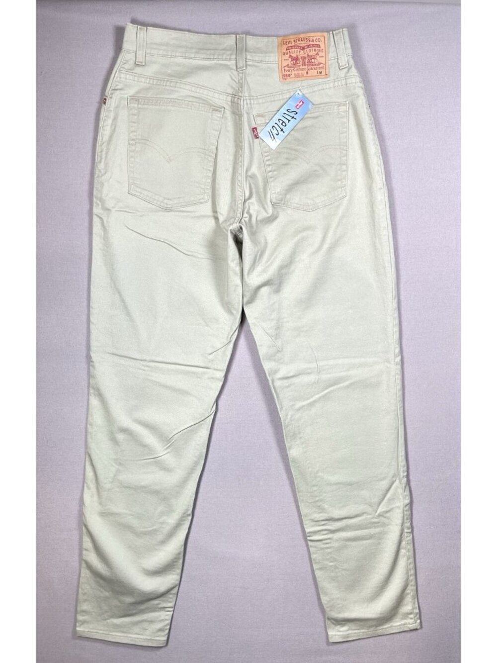 NWT Levis 550 Vintage Relaxed Fit Tapered Leg Tea Green Pants - Women Size 12